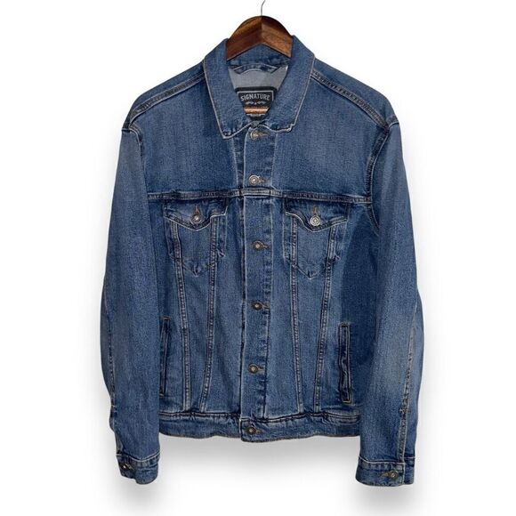 Levi’s Gold Mid Wash Denim Jean Jacket Size M - Picture 1 of 13